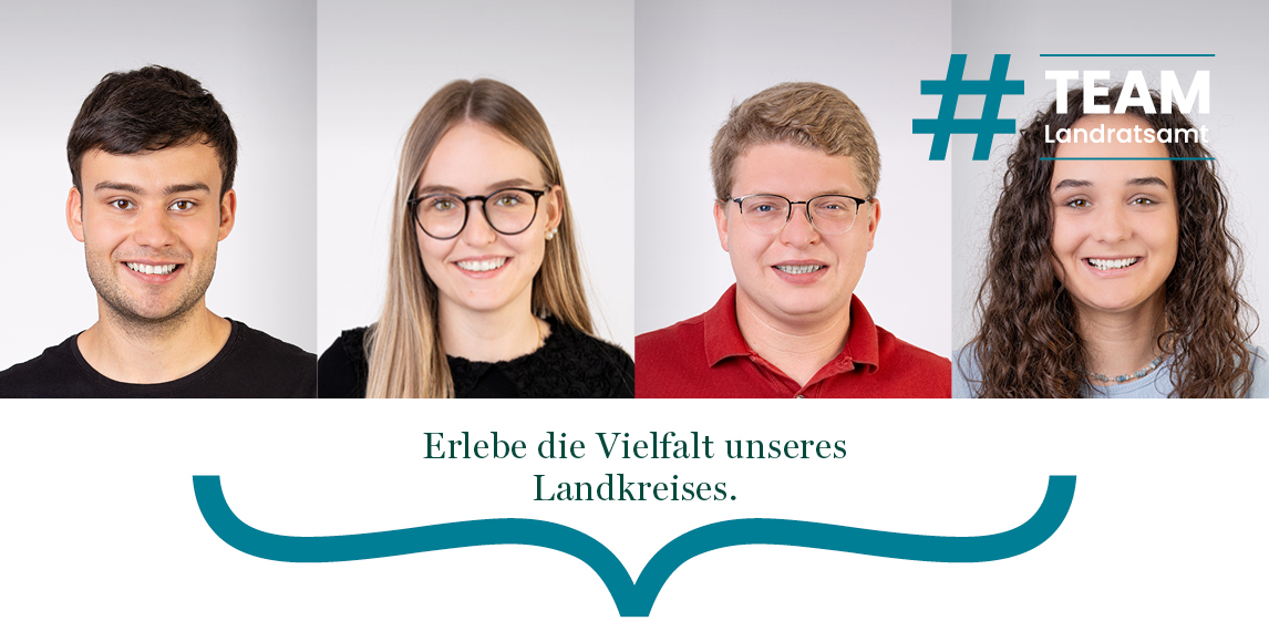 Zu sehen sind Auszubildende des Landratsamtes